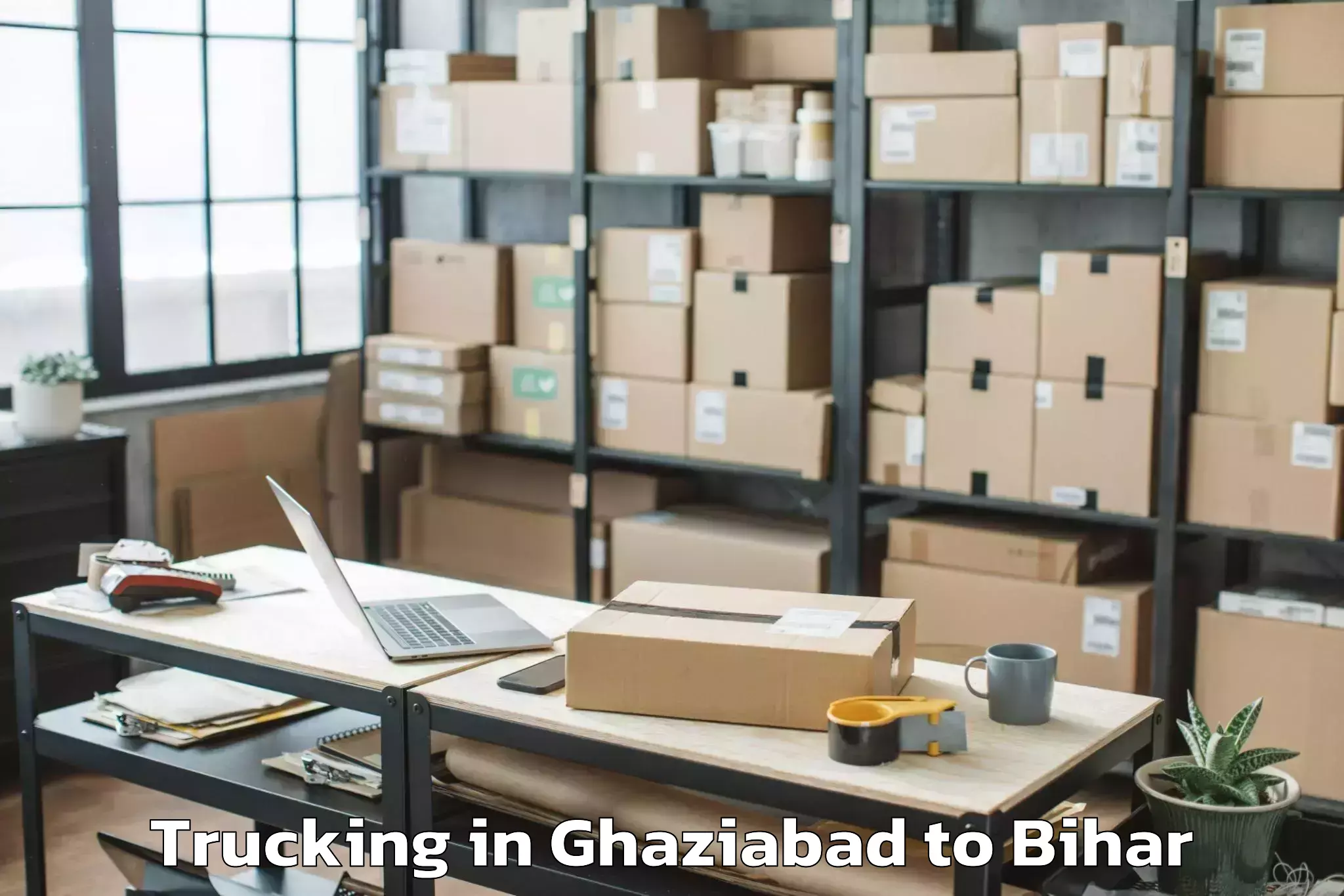 Easy Ghaziabad to Lauria Nandangarh Trucking Booking